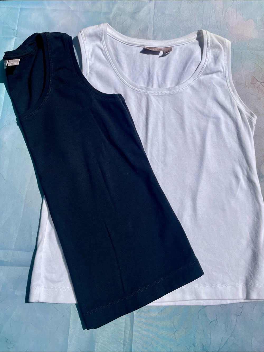 Chico’s Black and White Scoop Neck Tank Top’s
